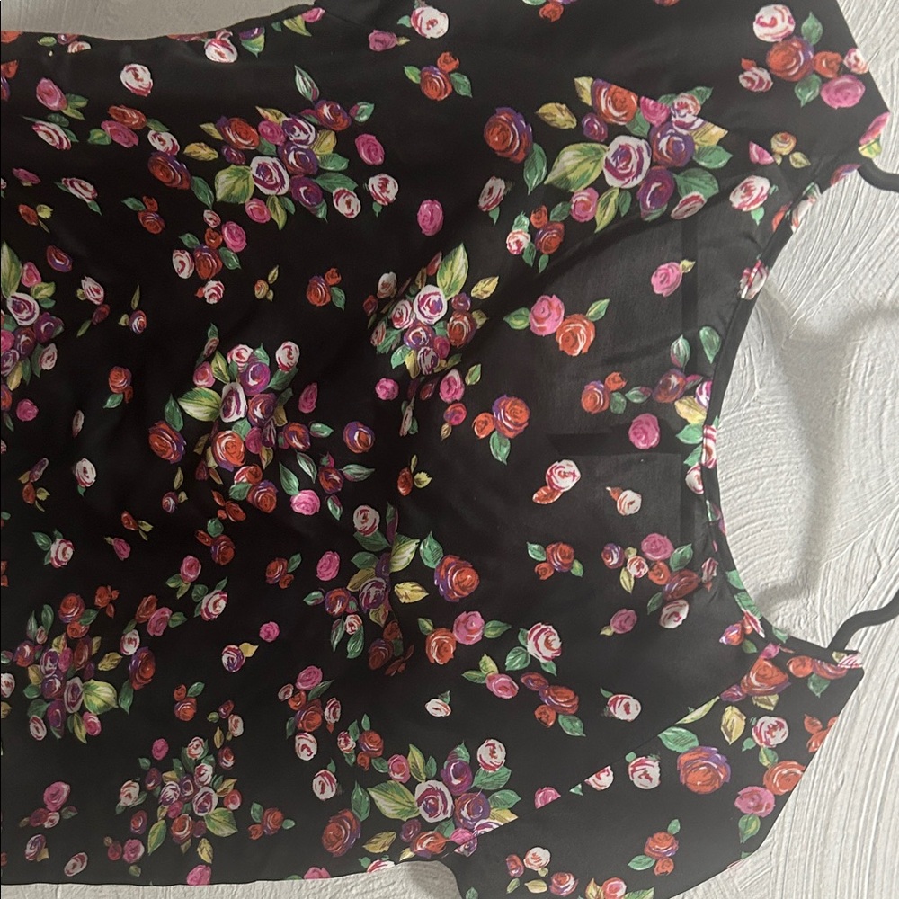 Floral Black Dress